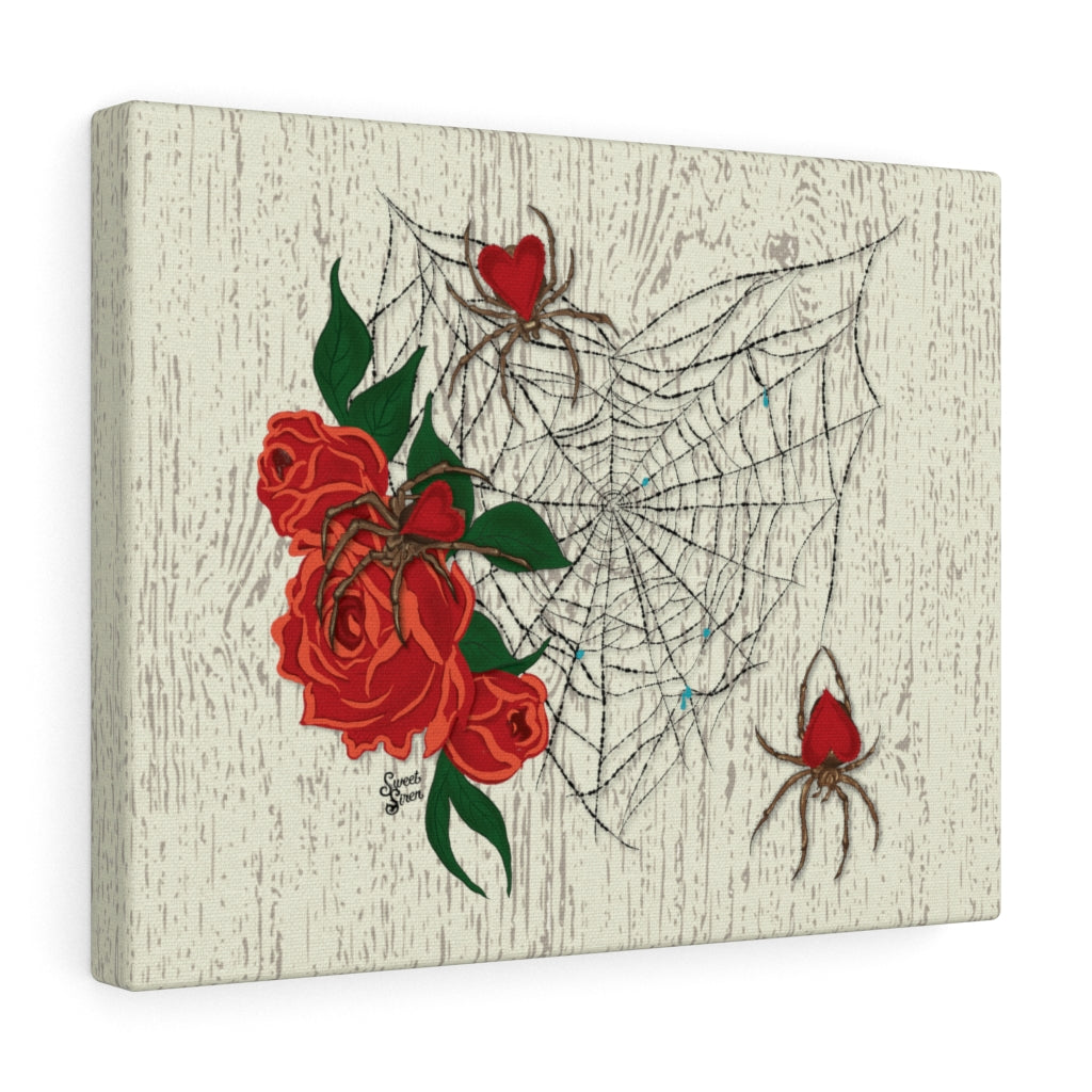 Valentine's Spider Web -  Canvas Print