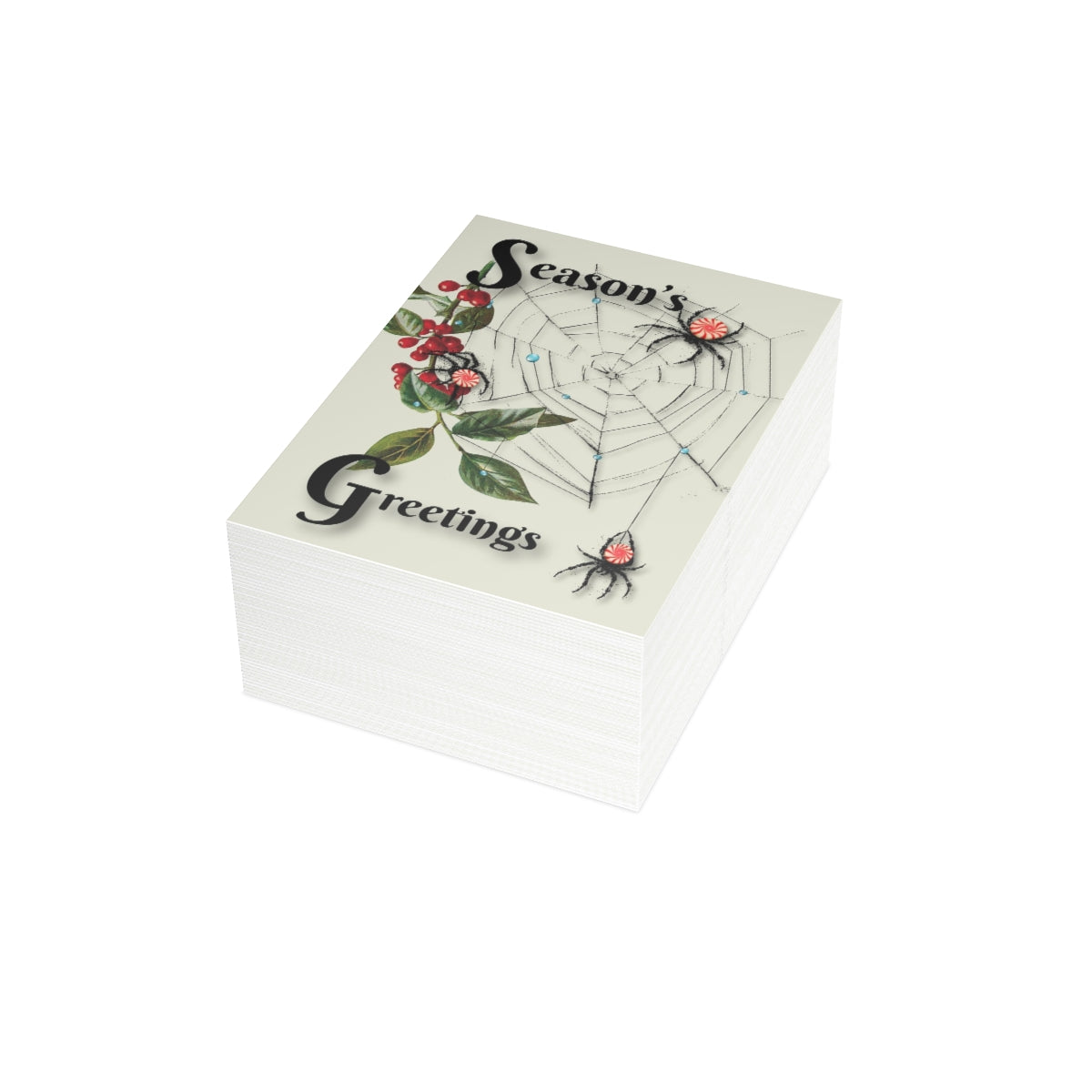 Peppermint Spiderweb - Folded Greeting Cards