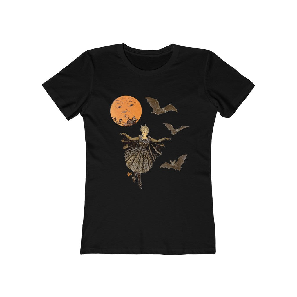 Victorian Bat Wing Lady in the Moonlight - Women's Tee