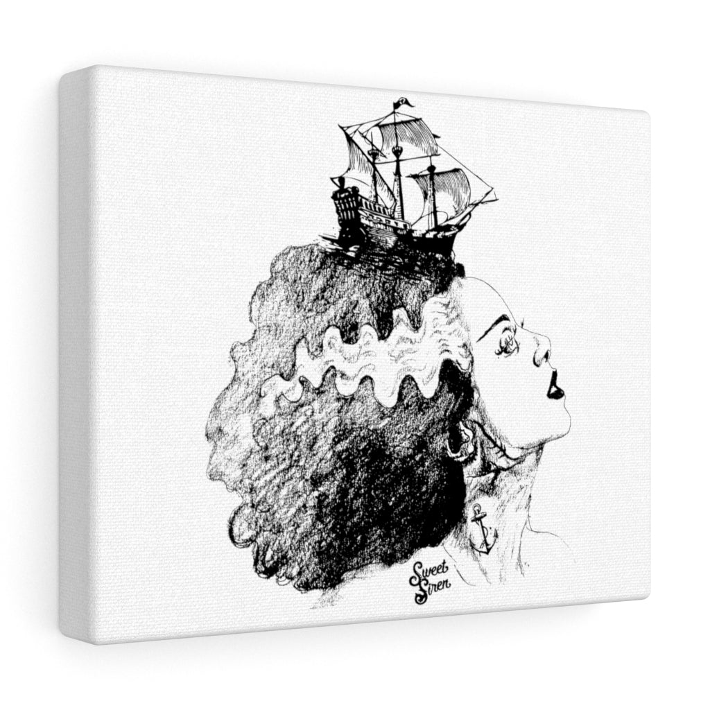 Bride with Ship - Canvas 10"x 8"