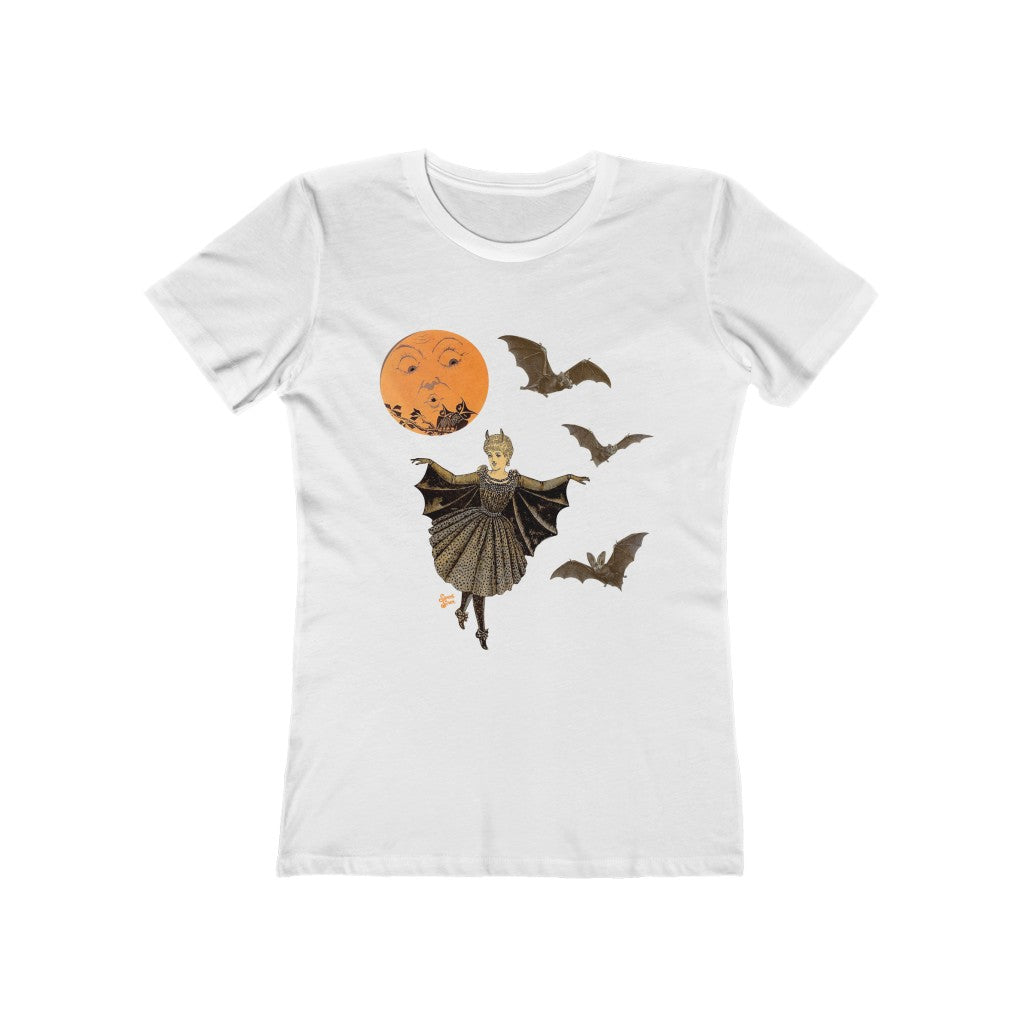 Victorian Bat Wing Lady in the Moonlight - Women's Tee