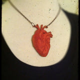 Human HEART wooden necklace
