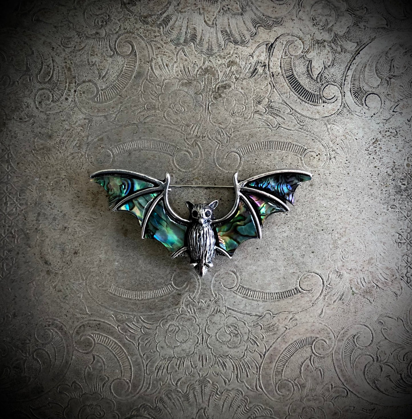 Abalone Bat Brooch