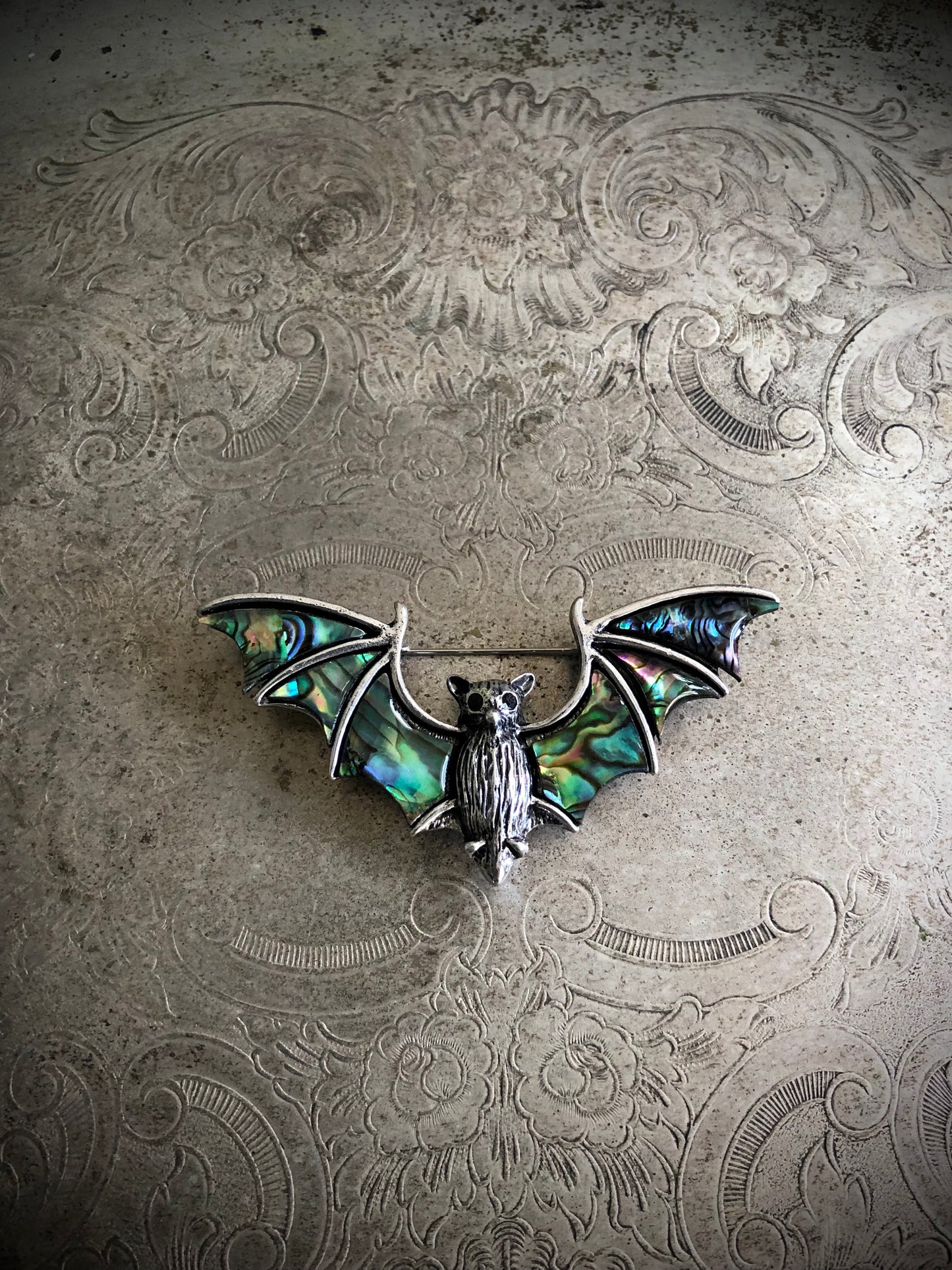 Abalone Bat Brooch