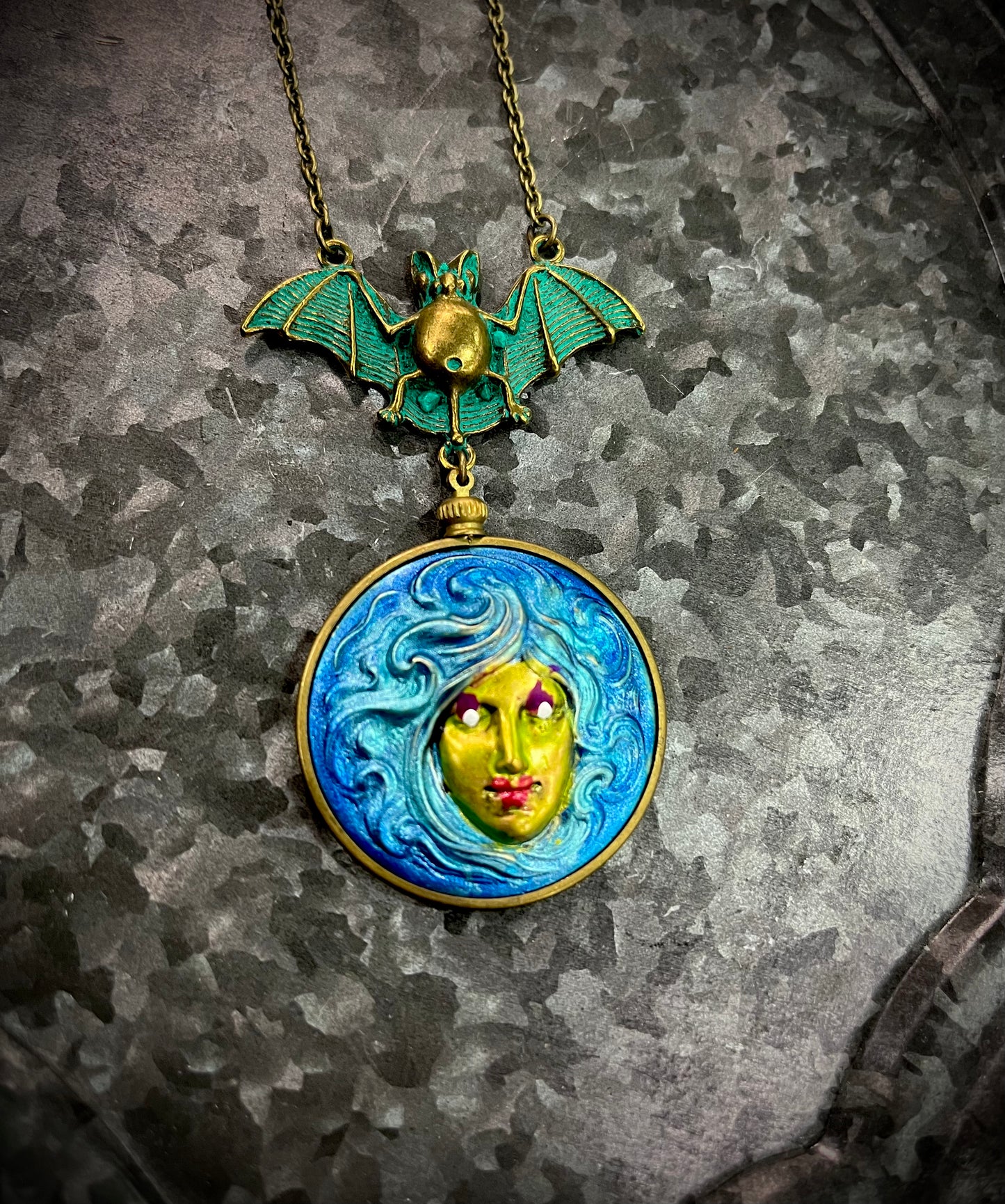 Madame Leota with Bat - Necklace