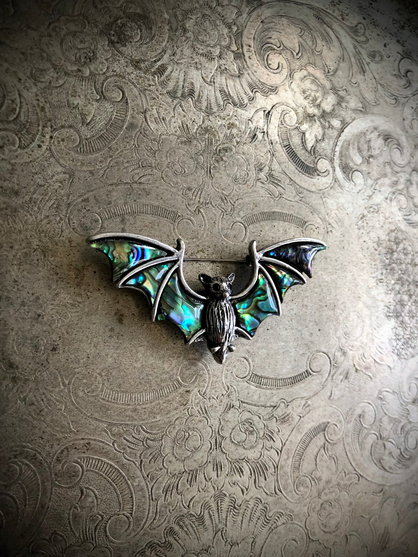 Abalone Bat Brooch