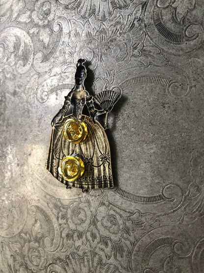 Marie Antoinette Brass Pin