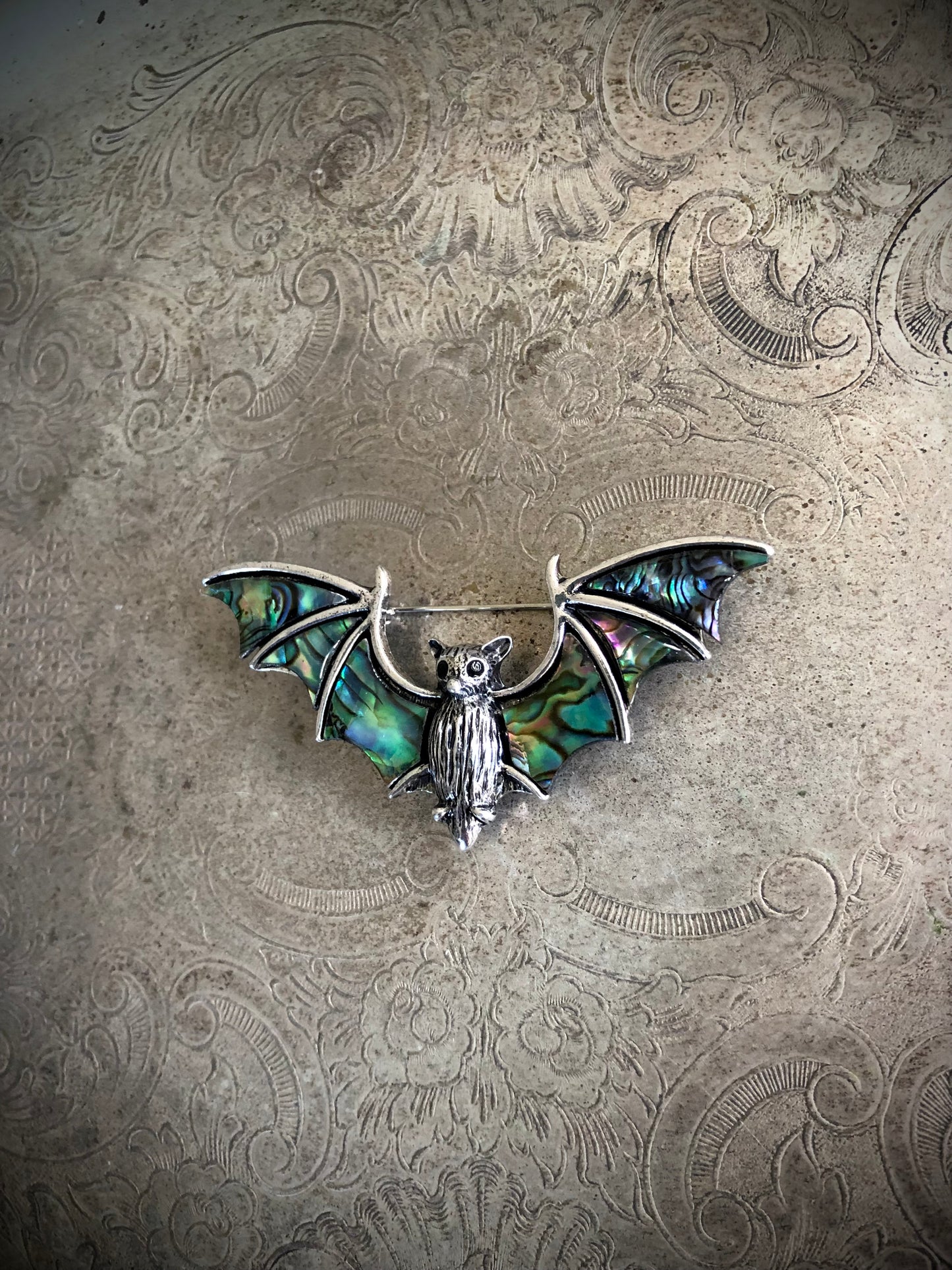 Abalone Bat Brooch