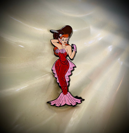 Red Headed Pirate Mermaid - Pin