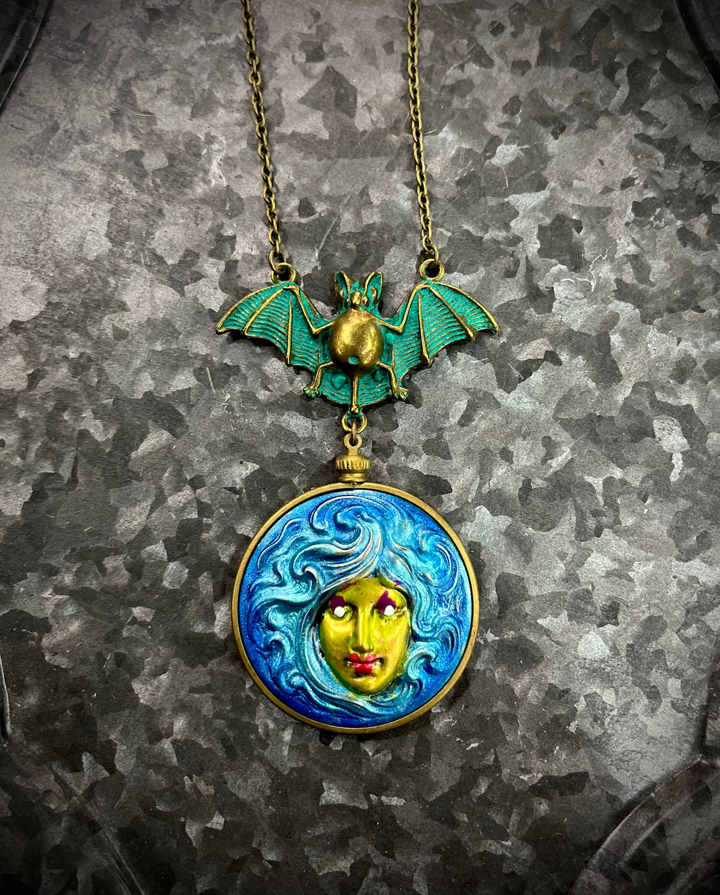 Madame Leota with Bat - Necklace