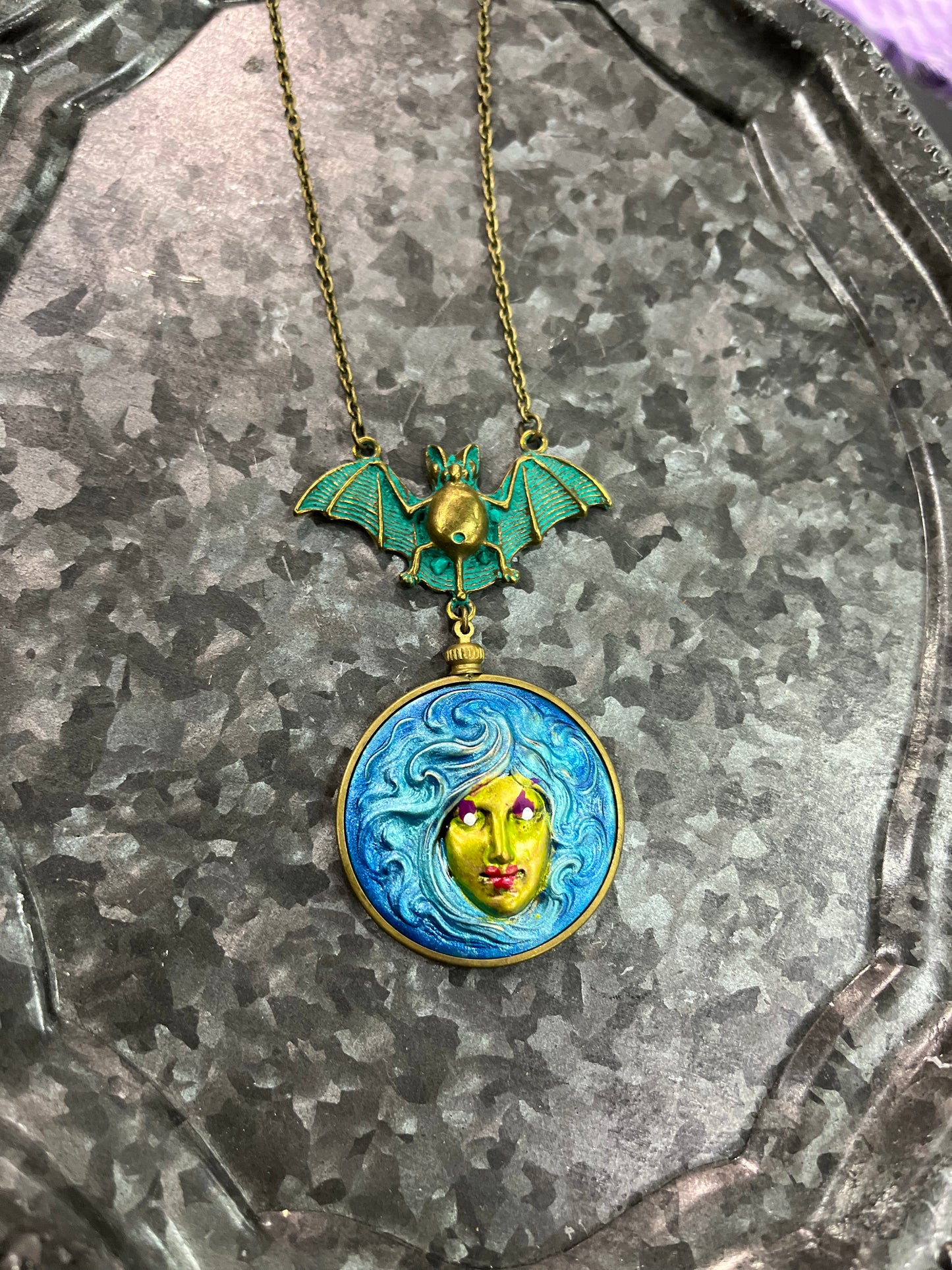 Madame Leota with Bat - Necklace